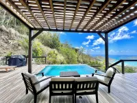 Big Views Over the Private Pool from this Simple Modern Getaway - balcony