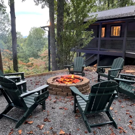 Charming Bear: Secluded Mountain Cabin w/ Firepit, Views, 2 Living Areas & Pets!