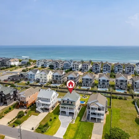 New Nags Head Remodel! Heated Pool - Hot Tub- Fire Pit. Steps to Beach. Dogs ok.