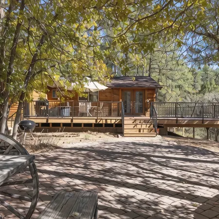 CozyCreekCabin-Treehouse-Large Deck-Mountain Home