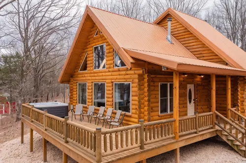 Little Cedar Lodge-Amazing Lake and Mountain Views -Hot Tub-Fire Pit - 샬레 호텔