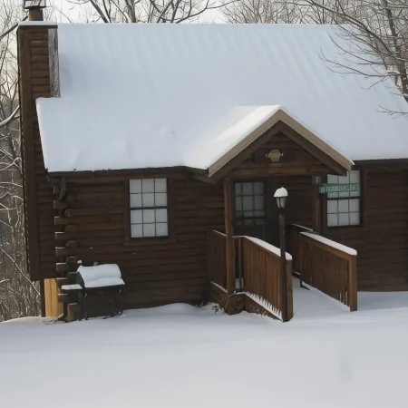 Log Cabin  Pool, Wooded, Secluded,Jacuzzi, WiFi, Nature Trails,1 Mile from Sdc