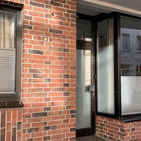 Design apartment store window very centrally located