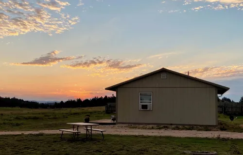 Serene country setting with views of the Black Hills.