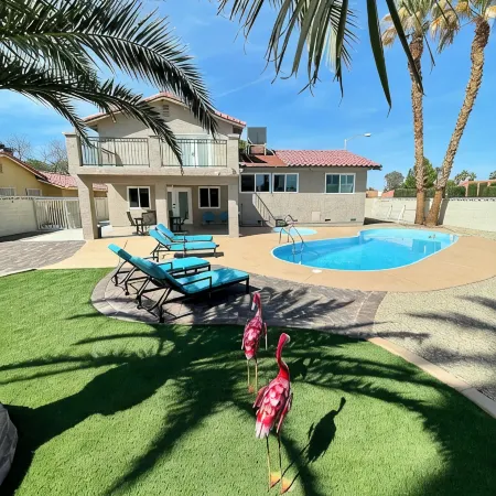 Remodeled; 8 min. to Strip; modern 4 BR 3 BA house; EV charging;  10,000 ft lot.