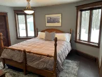 Ferguson Farmhouses on Oak Lake with 176 feet of shoreline in Kerrick Minnesota. - Homestays