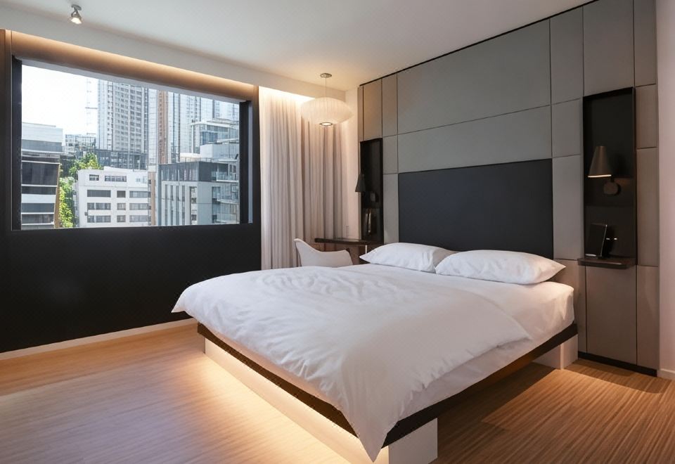 시티즌M 시애틀 현대적인 로비 전경