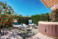 Wellness oasis on Krk - Private heated jacuzzi & lounge under olive trees