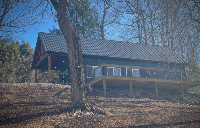 Nash’s cabin in Leitchfield that is Pet Friendly, WIFI, w/ Creek.