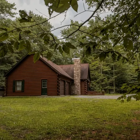 Cozy Secluded 3 BR  Log Cabin with Hot Tub and Wood Burning Fireplace!