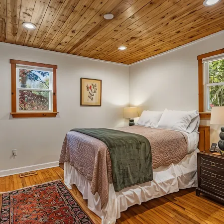 Farmhouse in private setting close to town