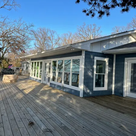Waterfront with Private dock w/ amazing views, fire pit and pet friendly!