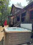 2-BR, 3 B 1860 hand hewn log cabin in peaceful setting Rutherfordton WiFi, AC - Chalets