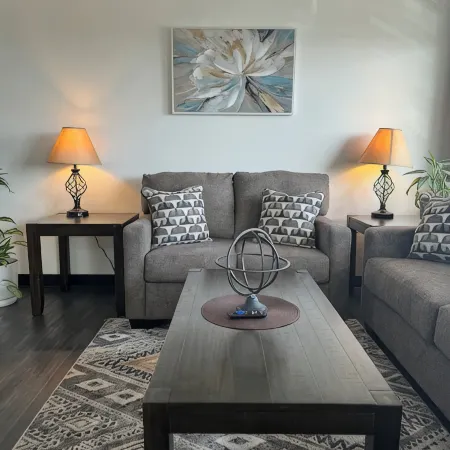 2 bedroom apartment overlooking the the mouth of the Kenai River. Downtown Kenai