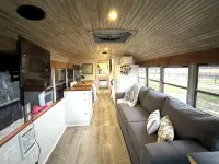 Quaint School Bus with AC near Red River Gorge