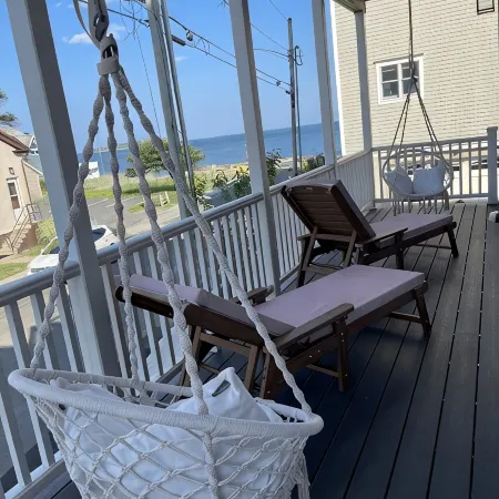 Brand new house with water views just steps from beach!