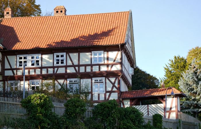 125m² vacation apartment below the castle, with a view over the Harz foreland