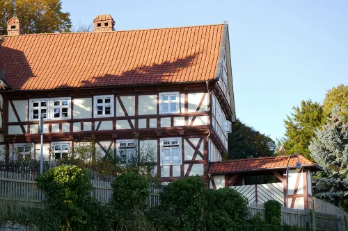 125m² vacation apartment below the castle, with a view over the Harz foreland