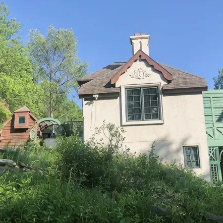 Swedish Storybook in bluffs hiking trails & stream