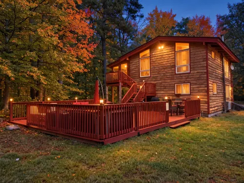 Unique Rustic Ski-Tree House - Game room, Hot tub & Sauna - 3-Star