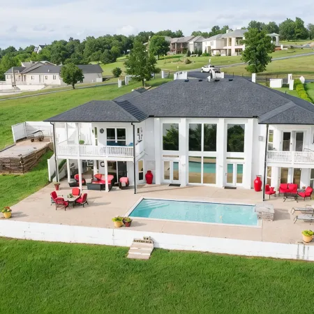 Lakehouse with private pool
