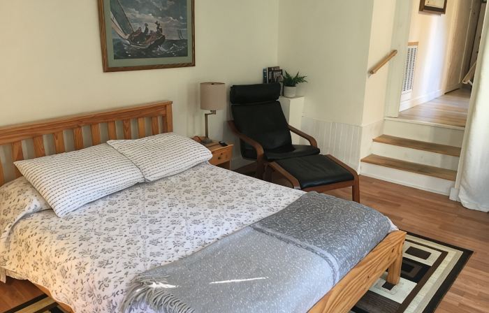 Walk to the ocean, very private. Secluded, woodsy location.