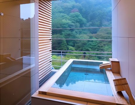 아리마 온센 겟코엔 고로칸의 외부 전경 및 온천