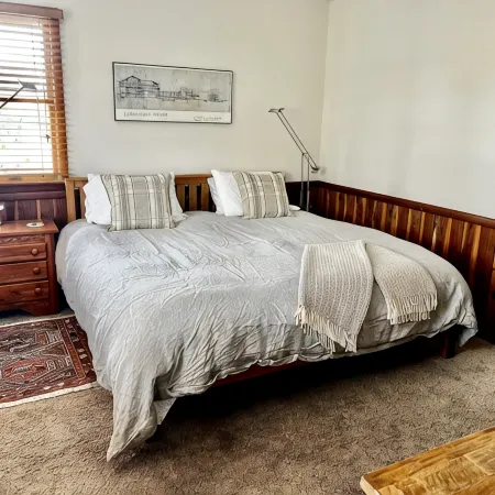 Three-bedroom house with views, decks, golf cart and home gym!