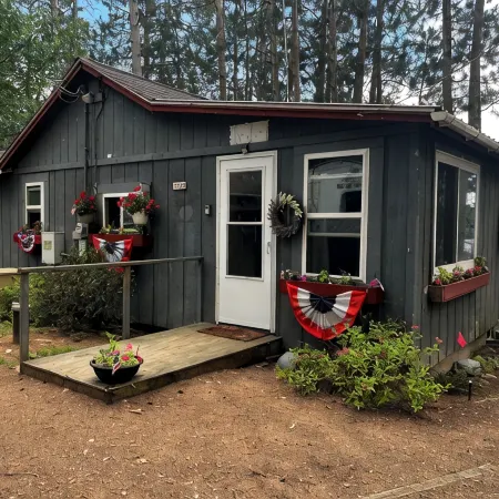 Cozy vintage cabin on a private lake in the Northwoods.