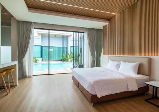 ห้องดีลักซ์พร้อมอ่างอาบน้ำ(เตียงคิงไซส์)