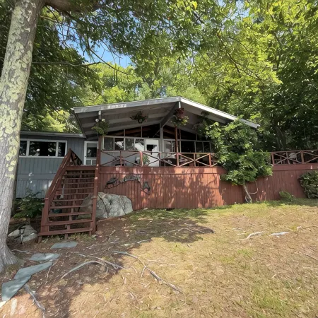Private Cabin Island Escape Boat Required Pets Retreat Lakefront Sleeps 10
