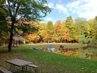 Full Site Woodland Glamping Rental near 3 of NY's Finger Lakes for 14+