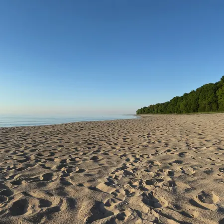 Relax on your own private beach on stunning Lake Michigan