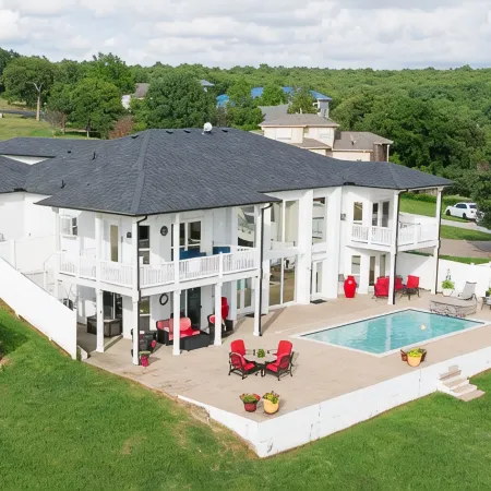Lakehouse with private pool
