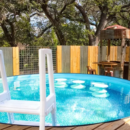 Texas Hill Country views at The Oval House on the Owl Spring Ranch near Boerne