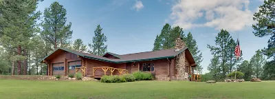 One Level Log Home on 3.5 Acres, Beautiful Views, Newly Updated