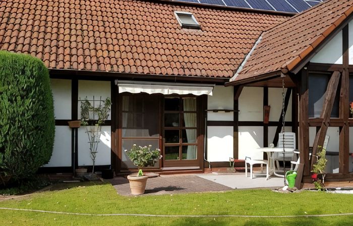 charming half-timbered house with sauna