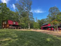 Cowboy Cabin is a quiet place to camp in the woods with the amenities of home.