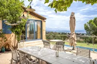 In les Issambres: Villa for 12 People, with a Pool, a Bocce Court, and a Beautiful Ocean View