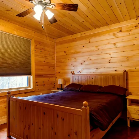 Rustic yet Modern Log Cabin, Cayuga Wine Trail, Dog Friendly, Open Year Round