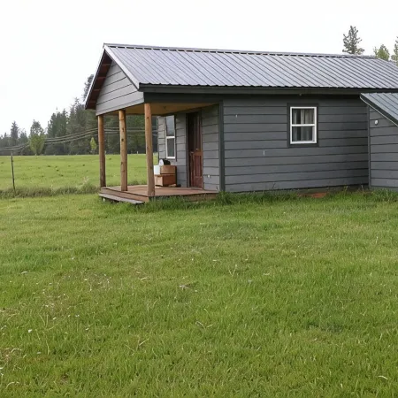 bunkhouse near farm animals