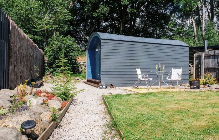 Hideaway pod near Loch Ness for a tranquil retreat, with private garden