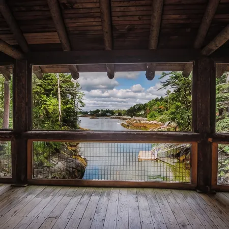 3 charming cottages sleeping 14 on an ocean cove, 21-acre forest property