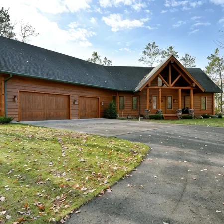 Custom-Built Log Cabin Family Friendly Home on Round Lake, Close to Trails!