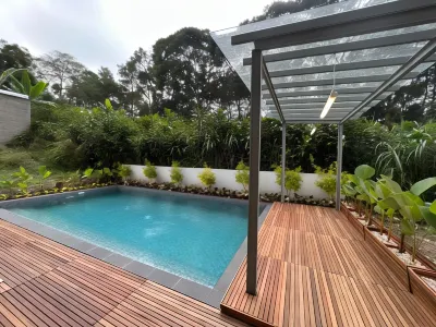 Villa Amethyst Lembang 3Br J-8 with private Hot Pool Hotell i Cigugur Girang