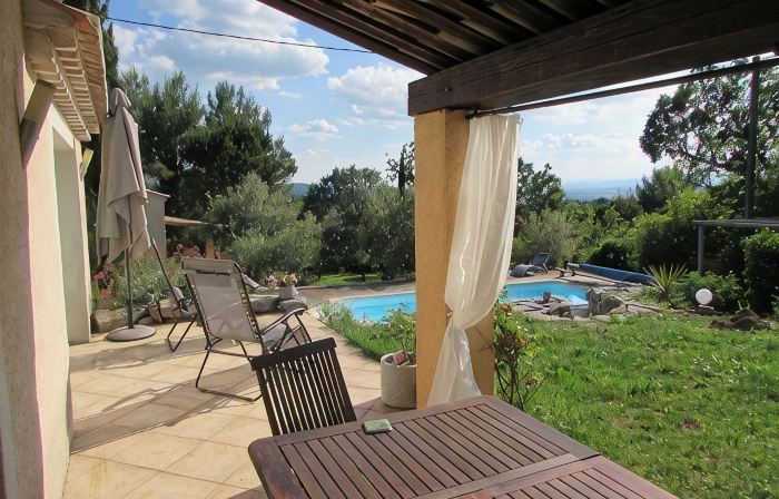 Barjac Villa Pastis - Gîte with swimming pool and view of the Cévennes mountains