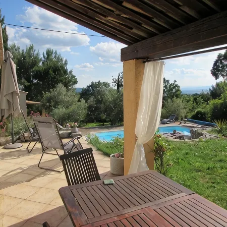 Barjac Villa Pastis - Gîte with swimming pool and view of the Cévennes mountains