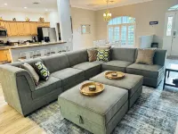 Private Heated Pool & Beach House: 3 King Beds , TVs throughout, 1000mbps WiFi - プール