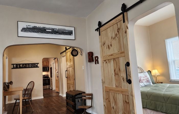 Railroad themed 3-bedroom house in Boone The Main Street Station is pet friendly