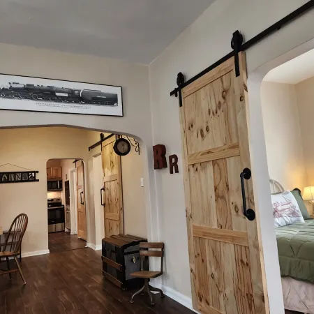 Railroad themed 3-bedroom house in Boone The Main Street Station is pet friendly